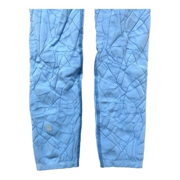 NWOT Sweaty Betty | Motion Jacquard 7/8 Workout Legging Regatta Blue - Picture 7 of 10